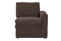 Contemporary 5Pc Set Modular Corner Sectional Set 2X One Arm Chair Wedge 1X Armless Chairs 2X Ottomans Mink Morgan Fabric Plush Living Room Furniture Brown Mix Suede Wood Primary Living Space Cushion Back Contemporary,Modern Modular Fabric 5 Seat