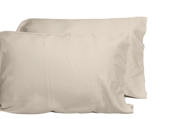 Luxurious Viscose From 100% Bamboo 2 Piece Pillowcase Setoeko Tex Certified, Queen Linen Light Khaki Beige Bamboo