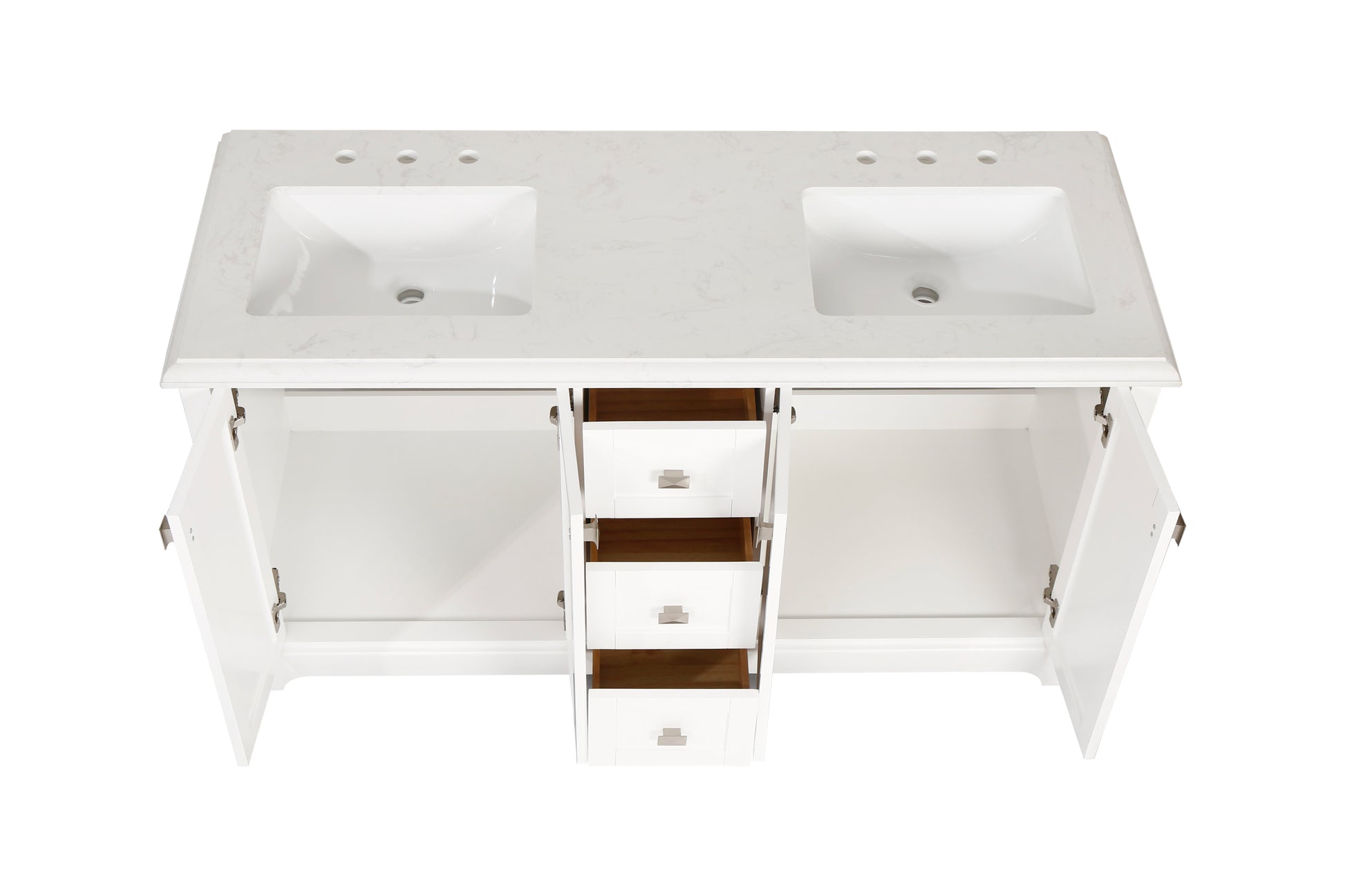 Vanity Sink Combo Featuring A Marble Countertop, Bathroom Sink Cabinet, And Home Decor Bathroom Vanities Fully Assembled White 60 Inch Vanity With Sink 23V02 60Wh White Wood Solid Wood