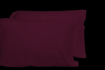 Luxurious Viscose From 100% Bamboo 2 Piece Pillowcase Setoeko Tex Certified, Queen Merlot Burgundy Bamboo