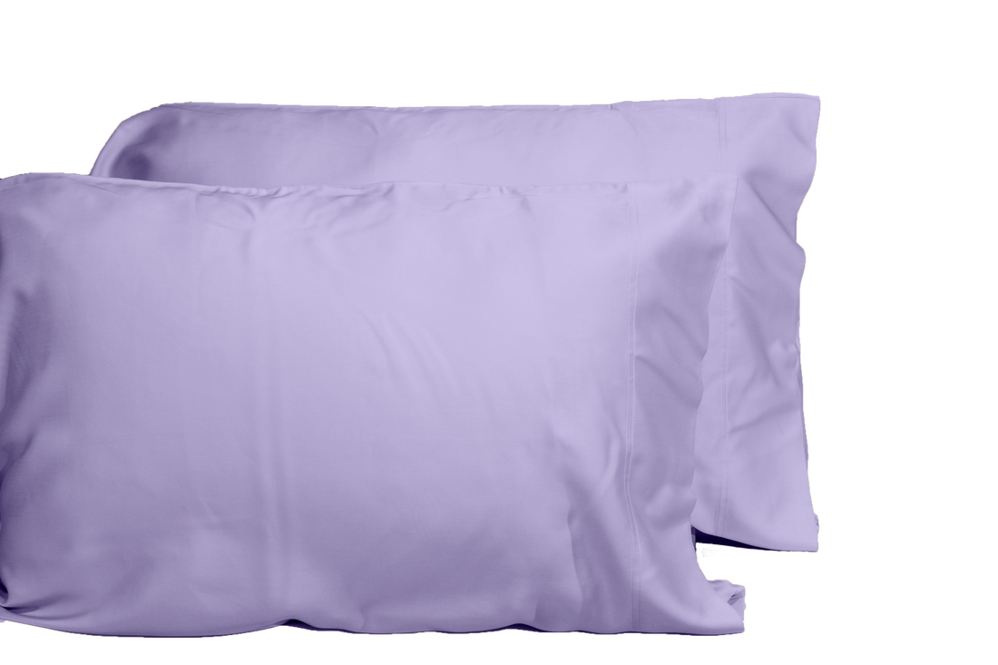 Luxurious Viscose From 100% Bamboo 2 Piece Pillowcase Setoeko Tex Certified, King Amethyst Light Purple Bamboo