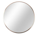 Gold 32 In Metal Round Mirror Golden Classic,Modern Mdf Glass Aluminium