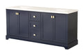 Vanity Sink Combo Featuring A Marble Countertop, Bathroom Sink Cabinet, And Home Decor Bathroom Vanities Fully Assembled Blue 72 Inch Vanity With Sink 23V02 72Nb Navy Blue Wood Solid Wood