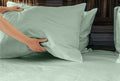 Luxurious Viscose From 100% Bamboo 2 Piece Pillowcase Setoeko Tex Certified, King Seaglass Light Green Bamboo