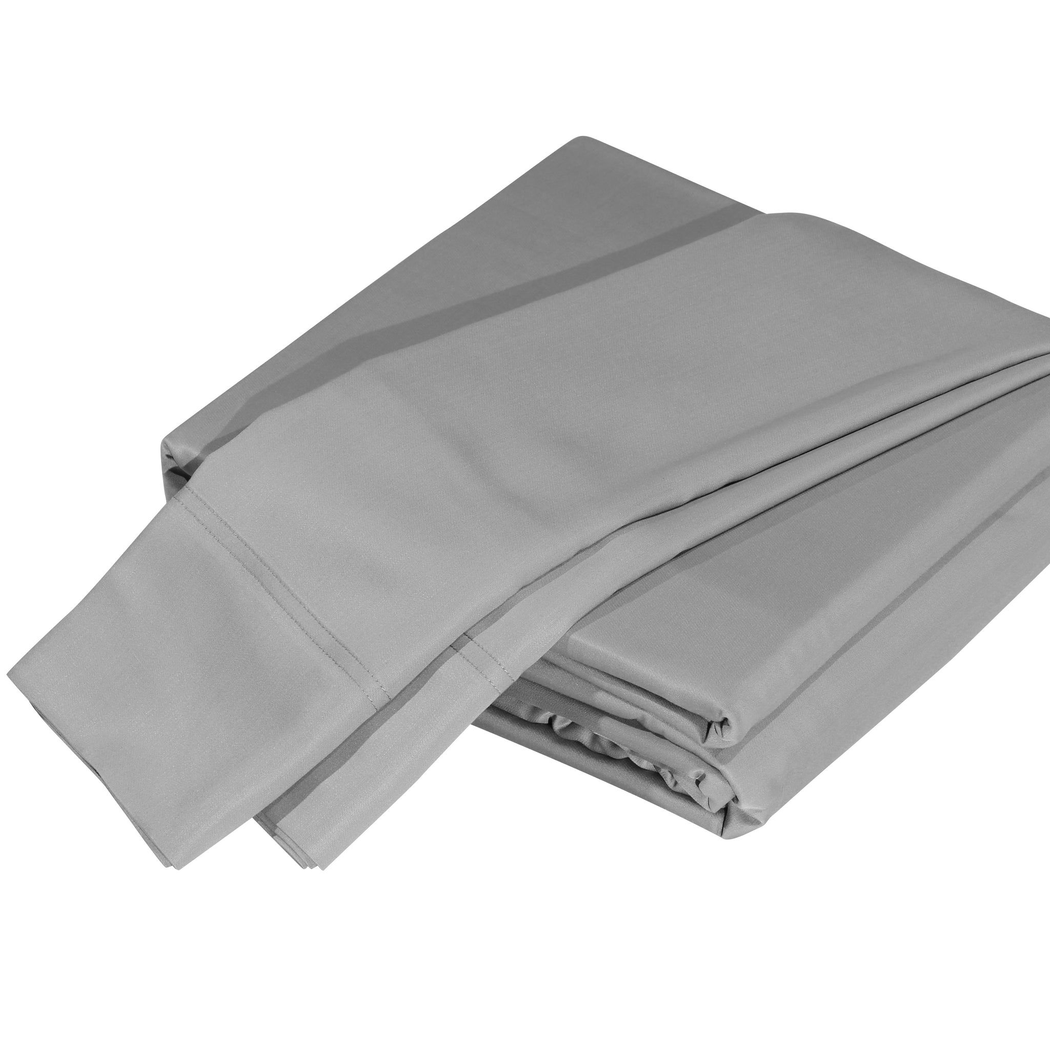 Luxuriously Soft 100% Viscose Derived From Bamboo 4 Piece Sheet Setoeko Tex Certified, California King Silver Gray Silver Grey Bamboo