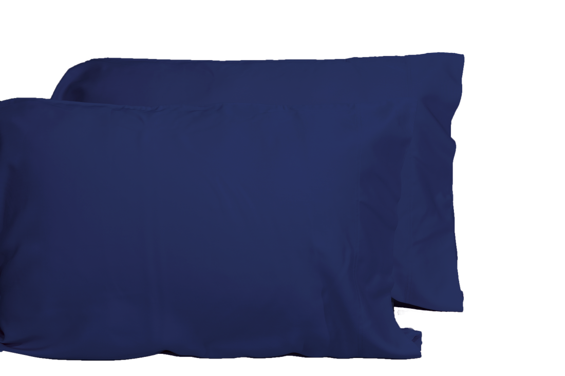 Luxurious Viscose From 100% Bamboo 2 Piece Pillowcase Setoeko Tex Certified, King Indigo Dark Blue Bamboo