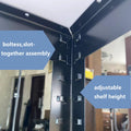 Heavy Duty Clothing Garment Rack, Freestanding Clothing Rack, Portable Closet Wardrobe With 1 Adjustable Wire Shelves 1 Clothe Rod For Hanging Clothes, Black Black Metal
