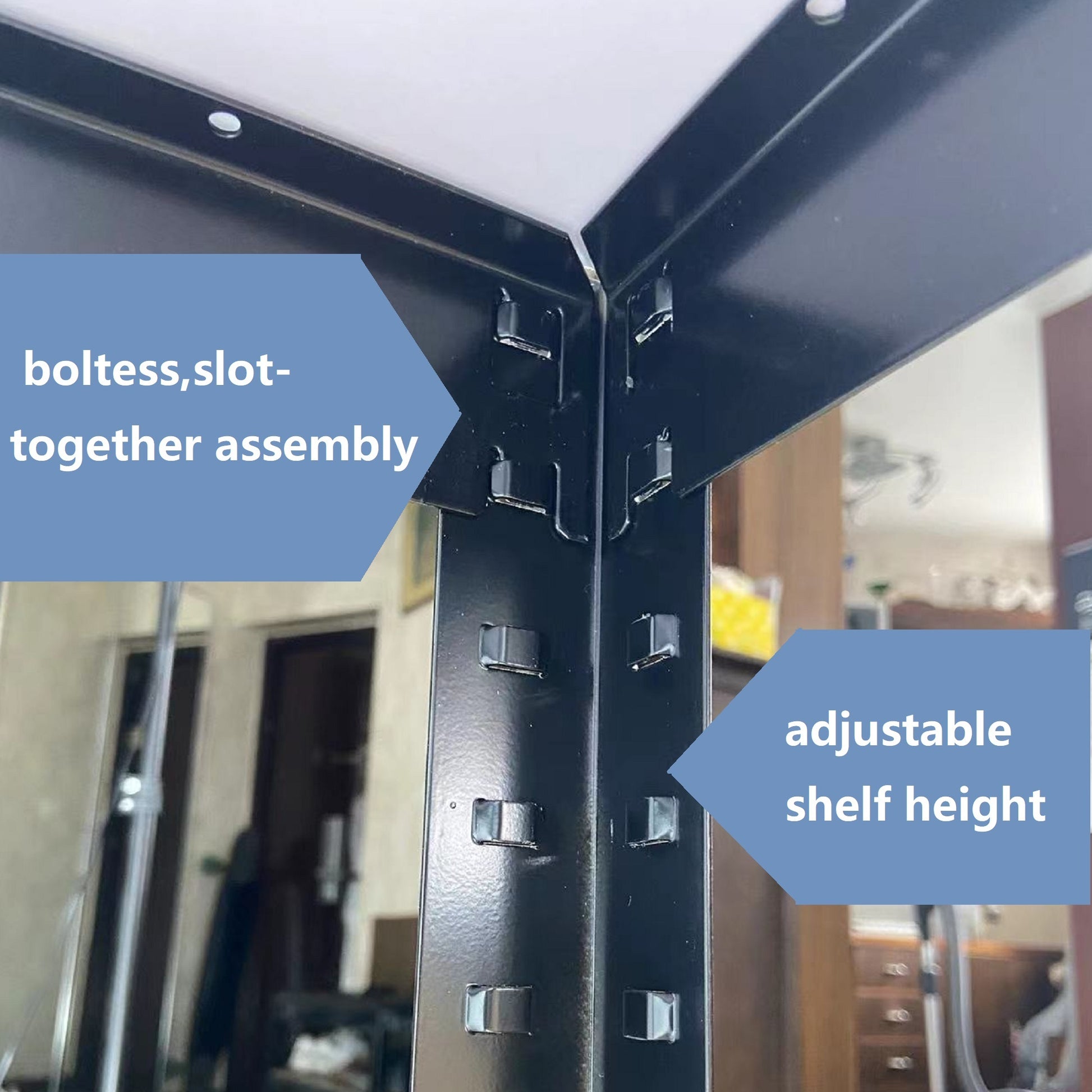 Heavy Duty Clothing Garment Rack, Freestanding Clothing Rack, Portable Closet Wardrobe With 1 Adjustable Wire Shelves 1 Clothe Rod For Hanging Clothes, Black Black Metal