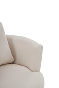 Swivel Barrel Chair, Comfy Round Accent Sofa Chair For Living Room, 360 Degree Swivel Barrel Club Chair, Leisure Arm Chair For Nursery, Hotel, Bedroom, Office, Lounge Beige Beige Primary Living Space Modern Foam Polyester