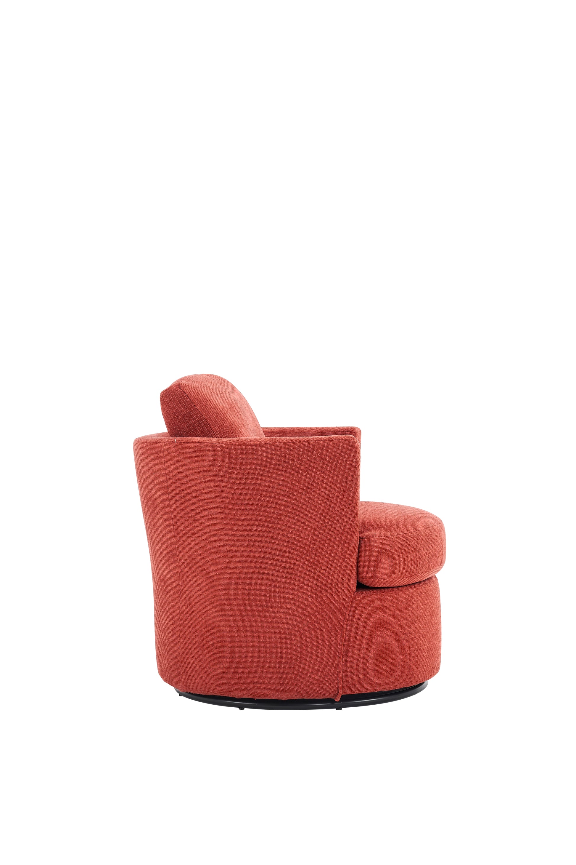 Swivel Barrel Chair, Comfy Round Accent Sofa Chair For Living Room, 360 Degree Swivel Barrel Club Chair, Leisure Arm Chair For Nursery, Hotel, Bedroom, Office, Lounge Brick Red Brick Red Primary Living Space Modern Foam Polyester