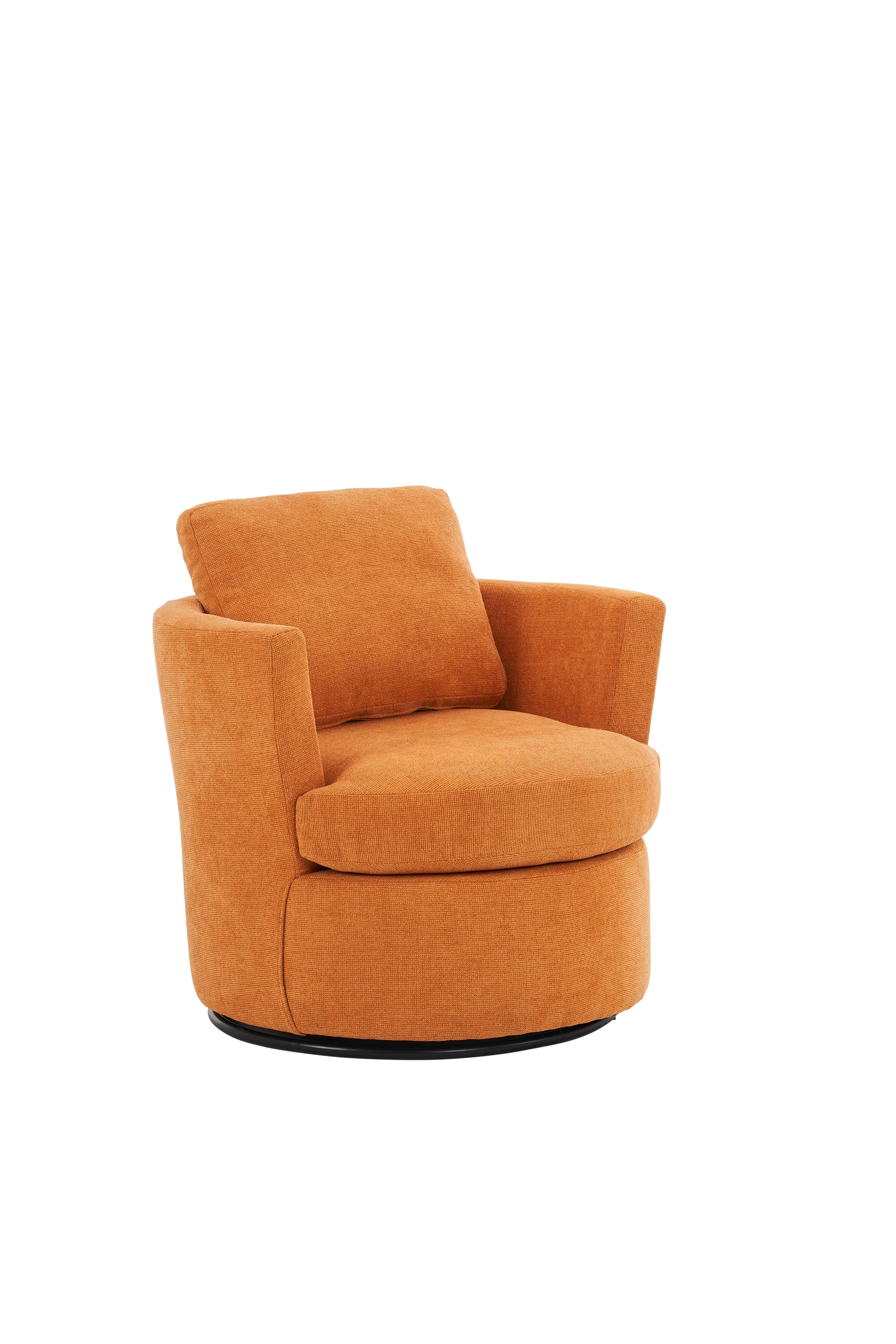Swivel Barrel Chair, Comfy Round Accent Sofa Chair For Living Room, 360 Degree Swivel Barrel Club Chair, Leisure Arm Chair For Nursery, Hotel, Bedroom, Office, Lounge Yellow Yellow Primary Living Space Modern Foam Polyester