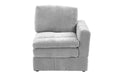 1Pc Laf Raf One Arm Chair Modular Chair Sectional Sofa Living Room Furniture Granite Morgan Fabric Suede Grey Suede Primary Living Space Cushion Back Contemporary,Modern Fabric 1 Seat