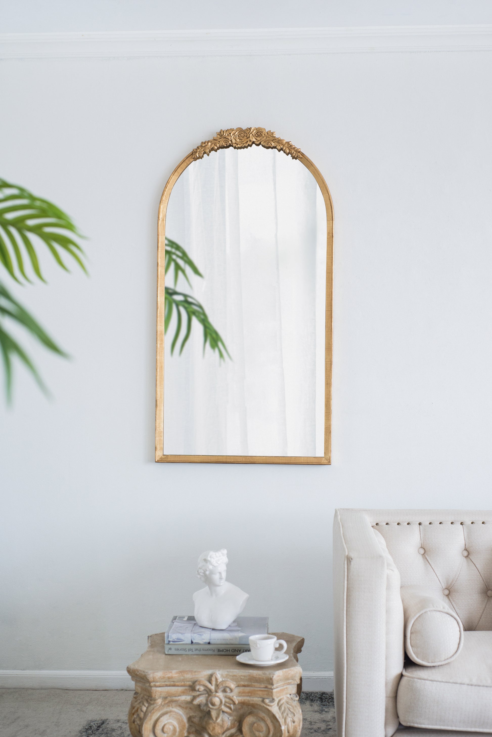 28"X53" Wood Floor Mirror, Full Body Mirror Dressing Make Up Mirror For Bathroom Bedroom Living Room Gold Wood Glass