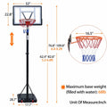 Basketball Hoop Outdoor, 5.2 Ft To 6.8Ft Adjustable Basketball Goal With 32