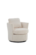 Swivel Barrel Chair, Comfy Round Accent Sofa Chair For Living Room, 360 Degree Swivel Barrel Club Chair, Leisure Arm Chair For Nursery, Hotel, Bedroom, Office, Lounge Beige Beige Primary Living Space Modern Foam Polyester