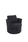 Swivel Barrel Chair, Comfy Round Accent Sofa Chair For Living Room, 360 Degree Swivel Barrel Club Chair, Leisure Arm Chair For Nursery, Hotel, Bedroom, Office, Lounge Black Black Primary Living