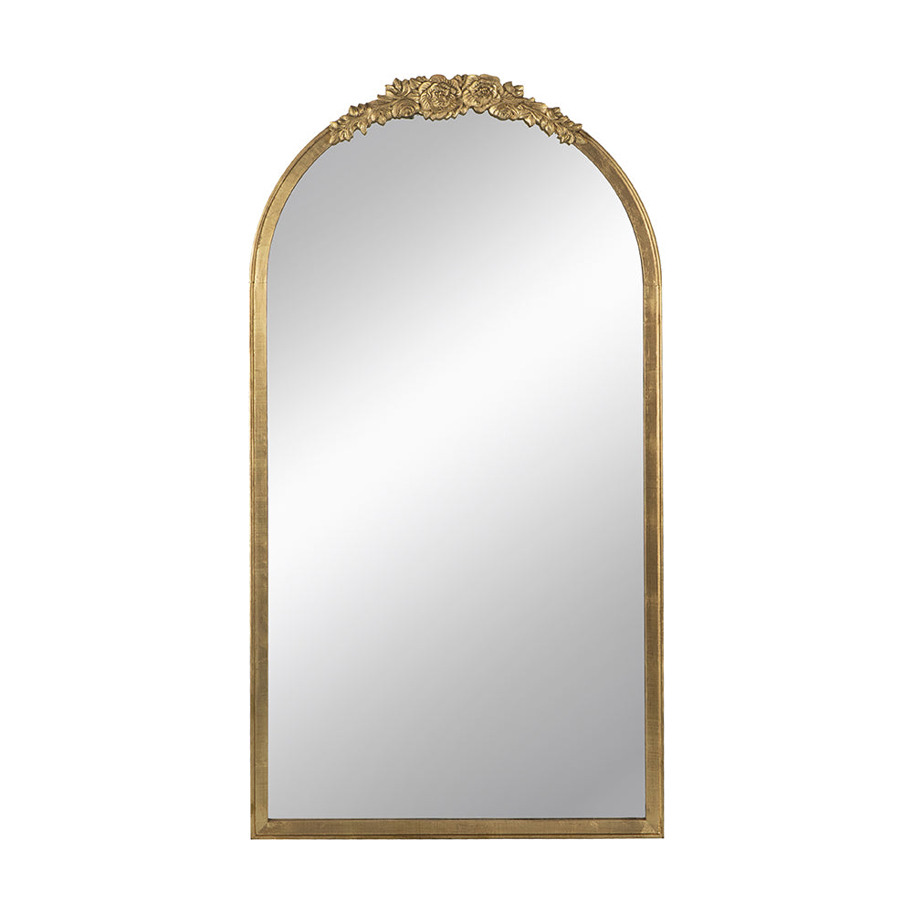 28"X53" Wood Floor Mirror, Full Body Mirror Dressing Make Up Mirror For Bathroom Bedroom Living Room Gold Wood Glass