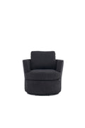 Swivel Barrel Chair, Comfy Round Accent Sofa Chair For Living Room, 360 Degree Swivel Barrel Club Chair, Leisure Arm Chair For Nursery, Hotel, Bedroom, Office, Lounge Black Black Primary Living