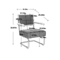 Coolmore Accent Chair Modern Industrial Slant Armchair With Metal Frame Premium High Density Soft Single Chair For Living Room Bedroom Carbon Black Boucle