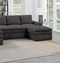 Contemporary 1Pc Armless Chair Modular Chair Sectional Sofa Living Room Furniture Mink Morgan Fabric Suede Brown Mix Primary Living Space Contemporary,Modern Suede