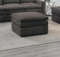 Contemporary 1Pc Ottoman Modular Chair Sectional Sofa Living Room Furniture Mink Morgan Fabric Suede Brown Mix Suede Primary Living Space Contemporary,Modern Rectangle Fabric