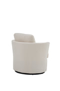 Swivel Barrel Chair, Comfy Round Accent Sofa Chair For Living Room, 360 Degree Swivel Barrel Club Chair, Leisure Arm Chair For Nursery, Hotel, Bedroom, Office, Lounge Beige Beige Primary Living Space Modern Foam Polyester