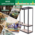 Heavy Duty Clothing Garment Rack, Freestanding Clothing Rack, Portable Closet Wardrobe With 1 Adjustable Wire Shelves 1 Clothe Rod For Hanging Clothes, Black Black Metal