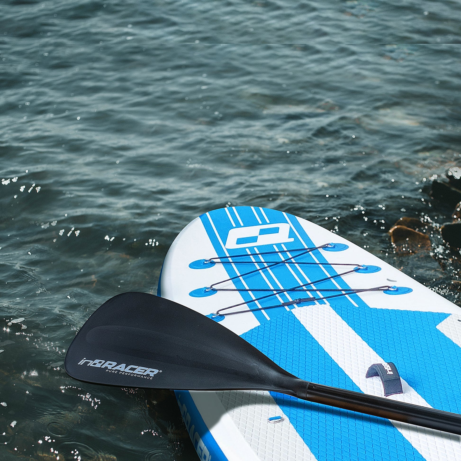 Inqracer 11' 10'6" Inflatable Stand Up Paddle Board With Free Premium Sup Accessories & Backpack Blue Pvc