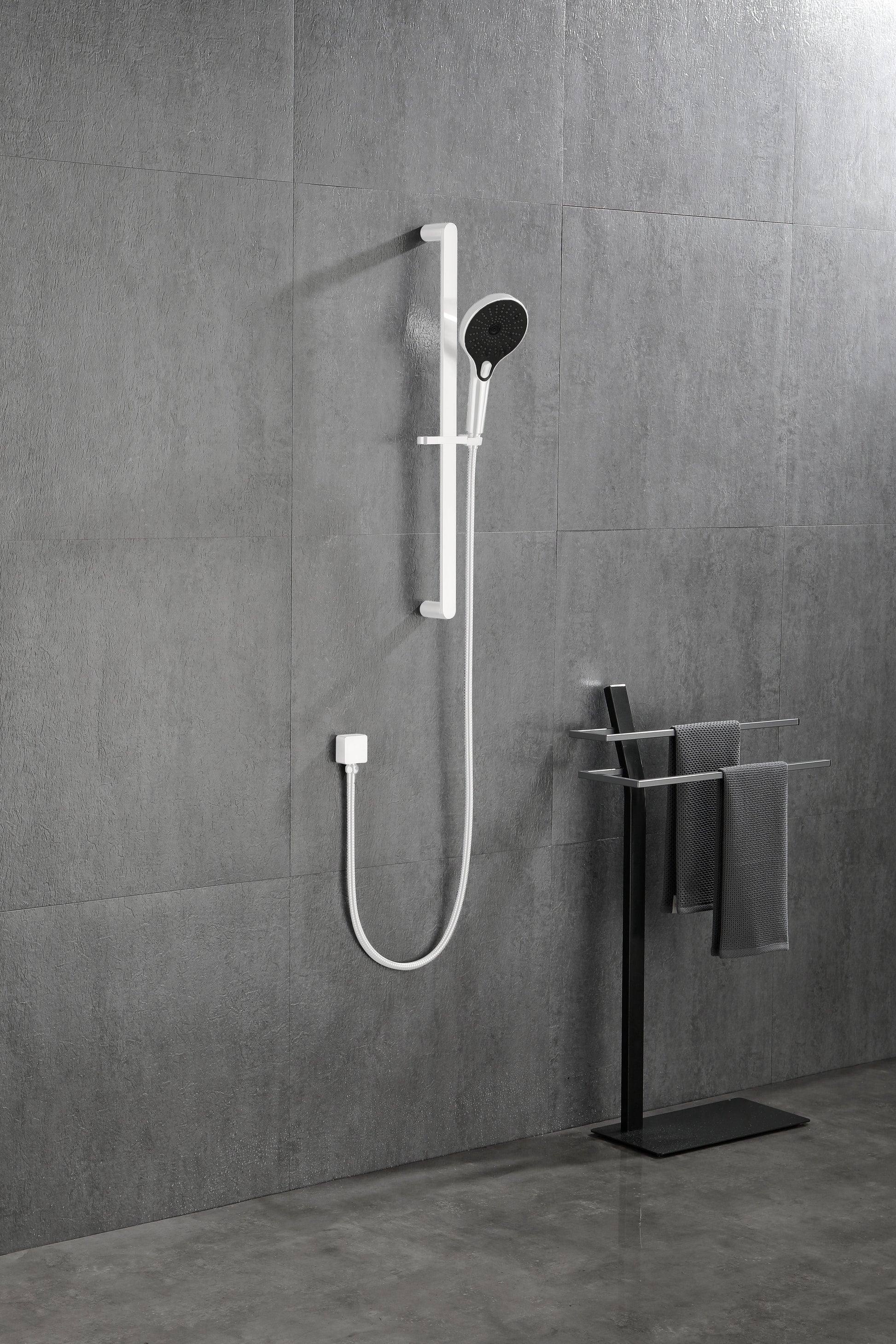 Eco Performance Handheld Shower With 28 Inch Slide Bar And 59 Inch Hose White Stainless Steel