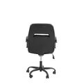 Office Chair In Black Faux Leather Black Faux Leather