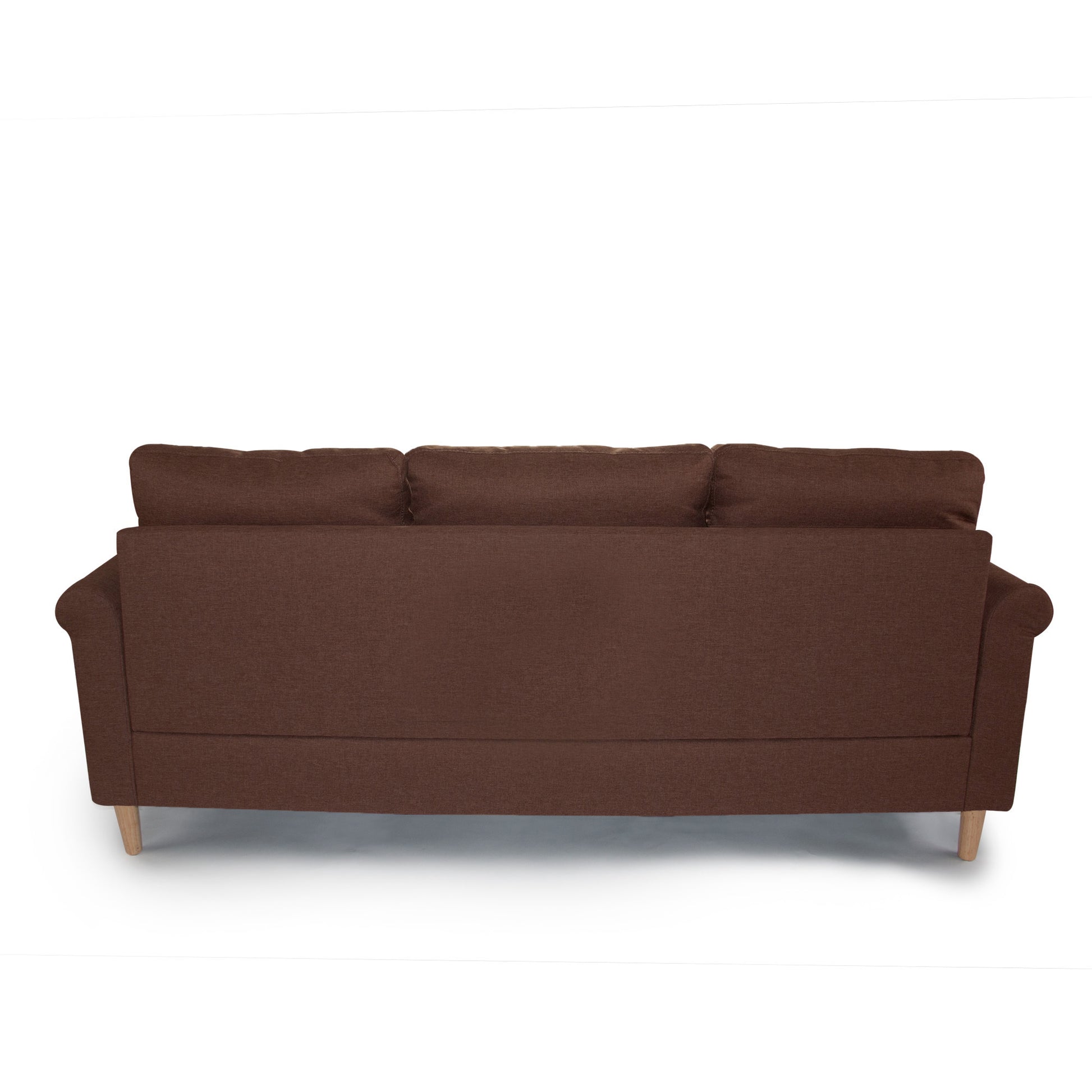 Sectional Sofa In Black Faux Leather Coffee Fabric