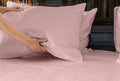 Luxuriously Soft 100% Viscose Derived From Bamboo 4 Piece Sheet Setoeko Tex Certified, California King Pale Rose Rose Bamboo