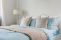 Luxuriously Soft 100% Viscose Derived From Bamboo 4 Piece Sheet Setoeko Tex Certified, Queen Sky Light Blue Bamboo