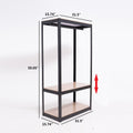 Heavy Duty Clothing Garment Rack, Freestanding Clothing Rack, Portable Closet Wardrobe With 1 Adjustable Wire Shelves 1 Clothe Rod For Hanging Clothes, Black Black Metal