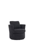 Swivel Barrel Chair, Comfy Round Accent Sofa Chair For Living Room, 360 Degree Swivel Barrel Club Chair, Leisure Arm Chair For Nursery, Hotel, Bedroom, Office, Lounge Black Black Primary Living