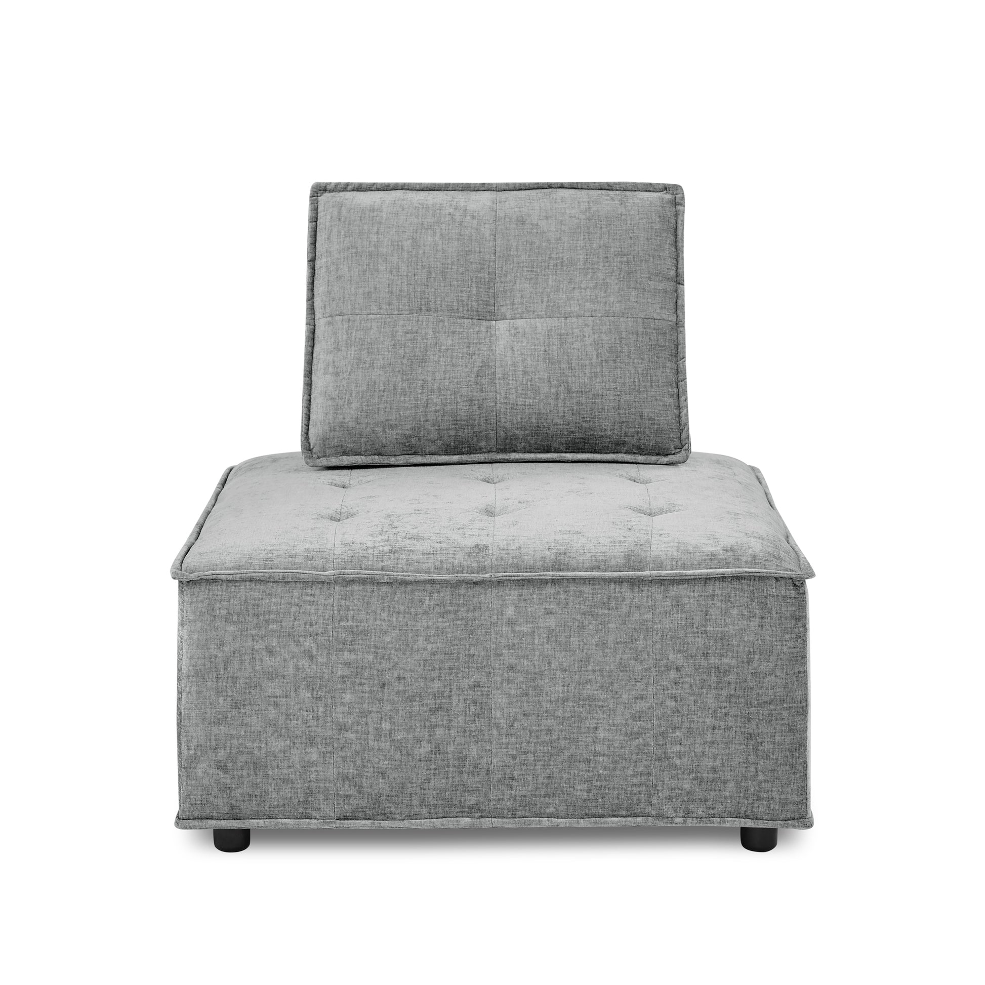 L Shape Modular Sectional Sofa, Diy Combination, Chenille Grey Chenille Wood Tight Back Eucalyptus Square Arms Foam Chenille 4 Seat