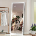 72X32 Inch Oversized Led Bathroom Mirror Wall Mounted Mirror With 3 Color Modes Aluminum Frame Wall Mirror Large Full Length Mirror With Lights Lighted Full Body Mirror For Bedroom Living Room