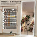 72X32 Inch Oversized Led Bathroom Mirror Wall Mounted Mirror With 3 Color Modes Aluminum Frame Wall Mirror Large Full Length Mirror With Lights Lighted Full Body Mirror For Bedroom Living Room