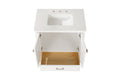 30 Inch Freestanding Bathroom Vanity With Sink, Carrara Engineered Marble Vanity Top With Undermounted Rectangular Ceramic Sink, Large Storage Soft Close Door, White 24V03 30Wh White Wood Solid Wood