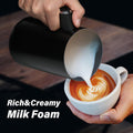 In 1 Milk Frother, Electric Milk Steamer 240Ml 8.12Oz Automatic Hot And Cold Milk Foam Maker And Milk Warmer For Latte, Macchiato, Cappuccinos Black Stainless Steel