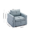 Single Seat Module Sofa Sectional Couch Seat Cushion And Back Cushion Removable And Washable,Light Blue Light Blue Linen Wood Medium Soft Cushion Back Modern Rubberwood Square Arms Foam Linen 1 Seat