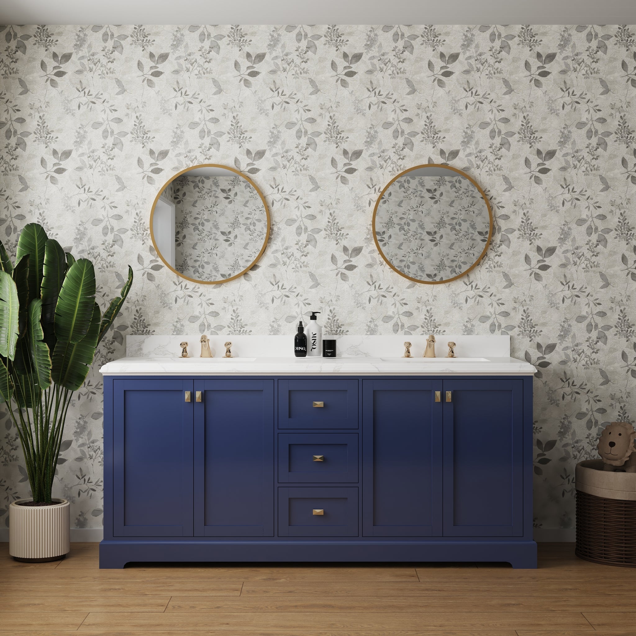 Vanity Sink Combo Featuring A Marble Countertop, Bathroom Sink Cabinet, And Home Decor Bathroom Vanities Fully Assembled Blue 72 Inch Vanity With Sink 23V02 72Nb Navy Blue Wood Solid Wood