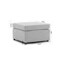 Single Seat Module Sofa Sectional Couch With 1 Ottoman,Cushion Covers Removable And Washable,Light Grey Light Grey Wood Primary Living Space Soft Modern Rubberwood Foam Linen 1 Seat