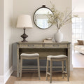 Occasional Table With 2 Drawers Reclaimed Natural Wood