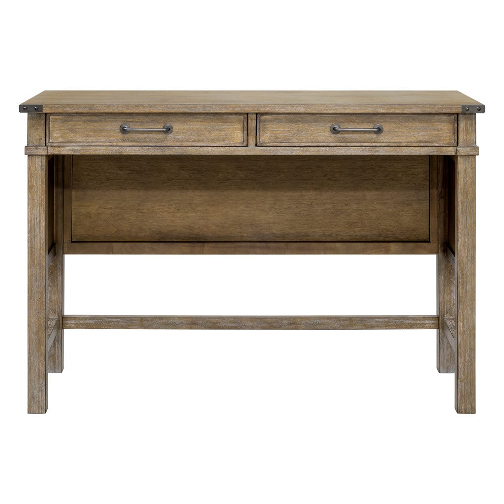 Occasional Table With 2 Drawers Reclaimed Natural Wood