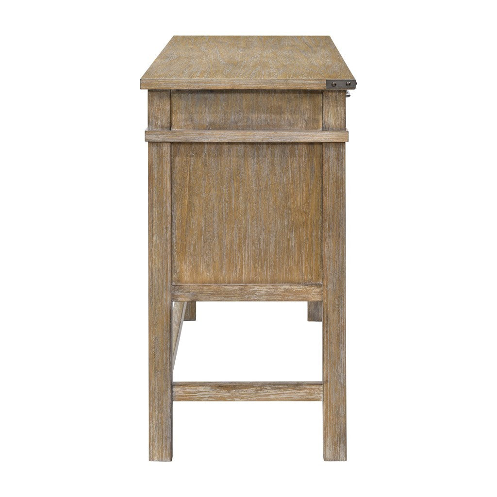 Occasional Table With 2 Drawers Reclaimed Natural Wood