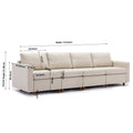 4 Seat Module Sectional Sofa Couch With 1 Ottoman For Living Room,Seat Cushion And Back Cushion Non Removable And Non Washable,Cream Cream Wood Primary Living Space Soft Modern Rubberwood Foam Linen 4 Seat