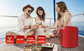 Mini Fridge, 4L 6 Can Portable Cooler & Warmer Freon Free Small Refrigerator Provide Compact Storage For Skincare, Beverage, Food, Cosmetics, Red Red Plastic