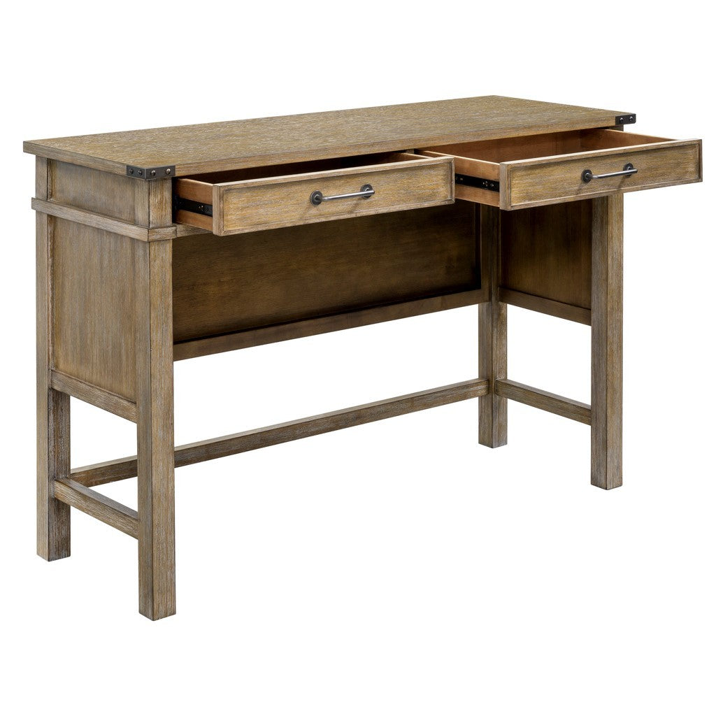 Occasional Table With 2 Drawers Reclaimed Natural Wood