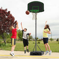 Basketball Hoop System Stand With 30In Backboard, Height Adjustable 60Inch 78Inch For Indoor Outdoor, Fillable Base With Wheels For Kids, Youth Black Steel